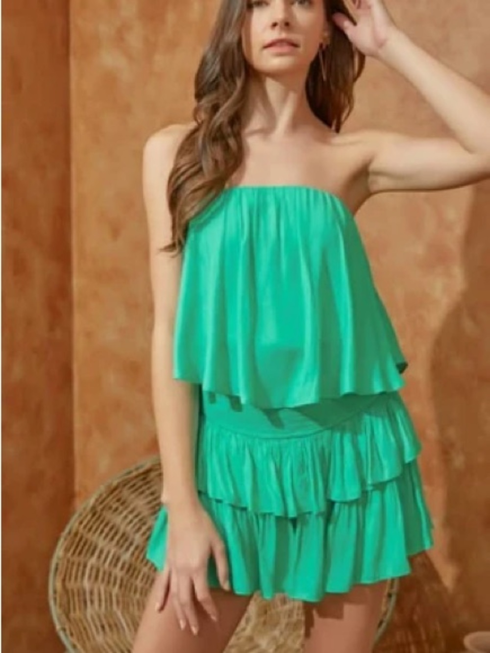 Mustard Seed Strapless Romper